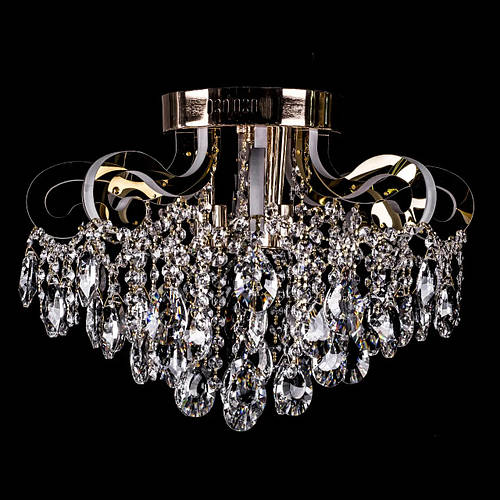Хрустальная люстра СветМира на 3 лампочки со встроенной LED подсветкой ...
