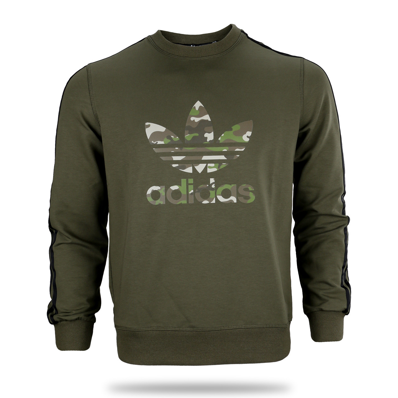 Світшот чоловічий хакі ADIDAS з чорним лампасом KHA L (Р) 23-100-002 S