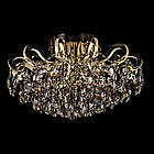 Кришталева люстра на 4 лампи Е27 з підсвічуванням та пультом д/у колір золото SM-E2735/4+12/FG/LED, фото 3