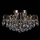 Кришталева люстра на 4 лампи Е27 з підсвічуванням та пультом д/у колір золото SM-E2735/4+12/FG/LED, фото 4