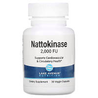 Наттокіназа 2000 FU 30 капс розрідження крові розчинення тромбів Lake Avenue Nutrition USA