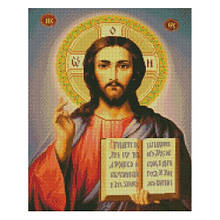 Алмазна мозаїка Strateg ПРЕМІУМ FA40053 Ікона Ісус Христос розміром 40х50 см «Strateg» (FA40053)