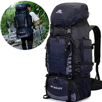 Рюкзак туристичний 90 л, (80x25x36 см), S1907, Синій / Рюкзак для походів та кемпінгу / Рюкзак тактичний