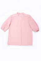 Школьная блузка на девочку | Рукав ¾ 146, светло-розовый