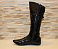 Чоботи жіночі демісезонні чорні натуральна шкіра Д33, фото 2