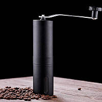 Ручна Mini кавомолка з регулюванням рівня помолу Чорна 13 см