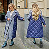 Зимове жіноче пальто з плащової тканини хакі зі вставками букле (7 кольорів) ЮР/-782413, фото 2