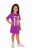 Дитяча сукня-футболка для дівчаток, стрейч-кулір, фото 2