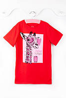 Детское платье-футболка для девочек 98, красный