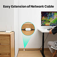 Ethernet-адаптер RJ45 на RJ45 UGREEN Anti-Thunder сплітер мама-мама з'єднувач патч-кордів (чорний) NW116, фото 6