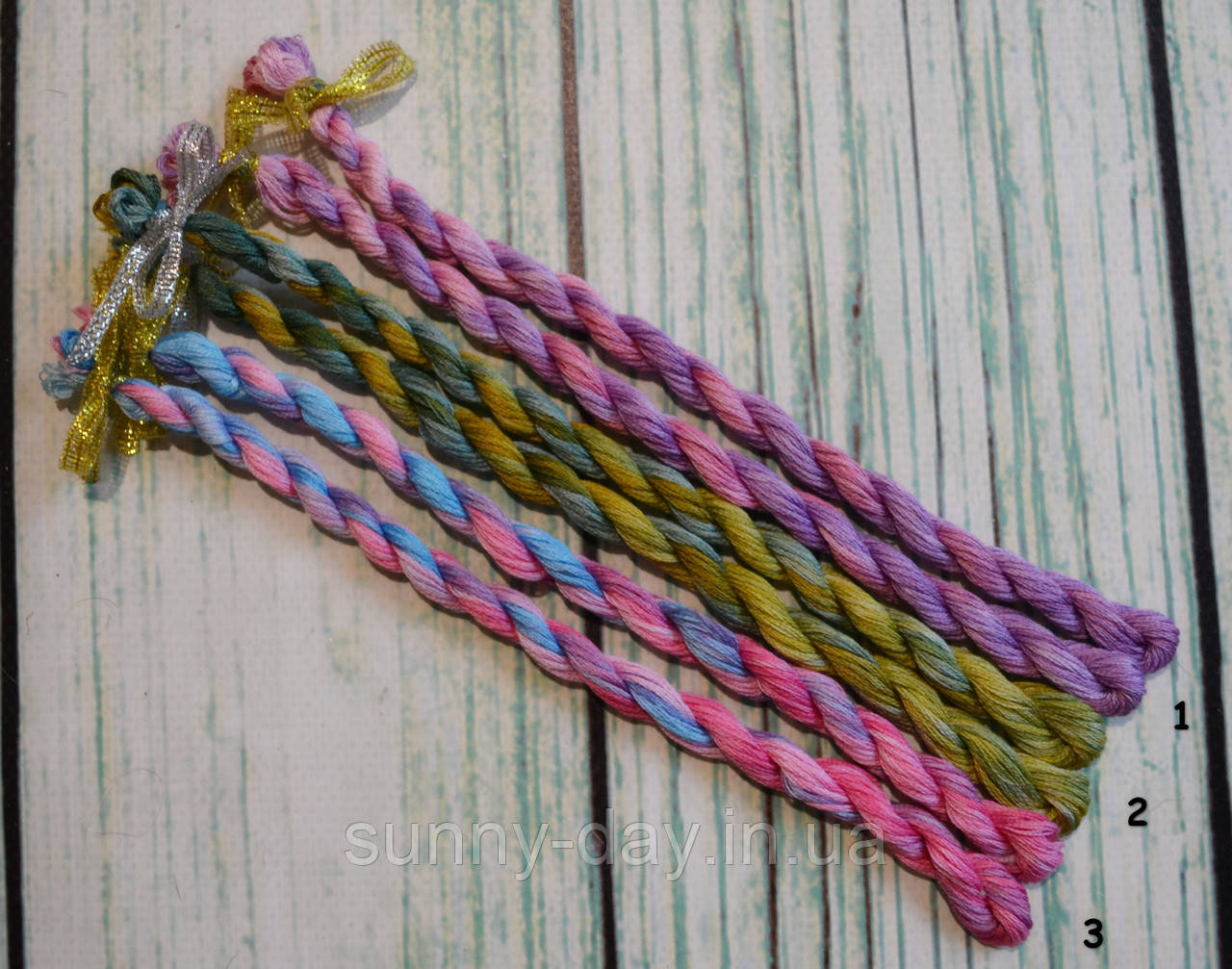 Муліне ручного фарбування, основа -  муліне DMC 1-12, фото 1