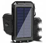Power Bank Solar 20000 із сонячною панеллю (повер банк), фото 3