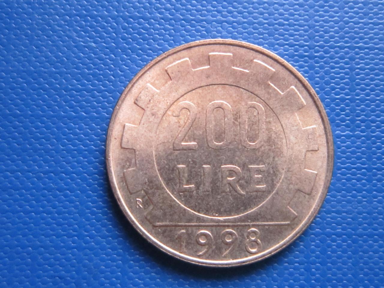 Монета 200 лир Италия 1995 1998 цена за монету - фото 3 - id-p360425642