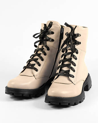 Черевики зимові Kento 2343 41 Кремові шкіра 36, фото 1