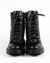 Черевики зимові Kento 2343 39 Чорні шкіра 36, фото 2