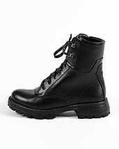 Черевики зимові Kento 2343 39 Чорні шкіра 36, фото 3