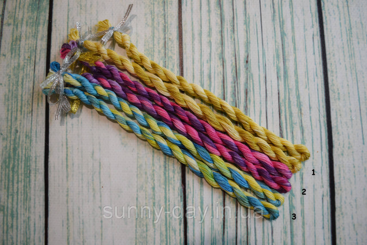 Муліне ручного фарбування, основа - муліне DMC 1-18, фото 1