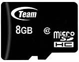 Картка пам'яті MicroSDHC 8GB Class 10 Team + SD-adapter (TUSDH8GCL1003), фото 2