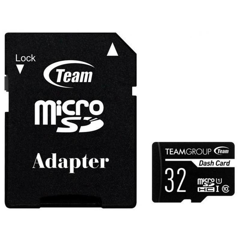 Картка пам'яті MicroSDHC 32 GB UHS-I Class 10 Team Dash Card + SD-adapter (TDUSDH32GUHS03)