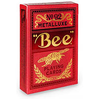 Игральные Карты Bee Metalluxe Red