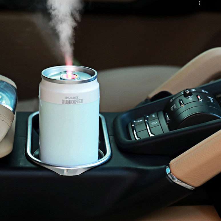 Портативний акумуляторний зволожувач повітря для дому та авто FLAME Humidifier (банку) USB, зелений