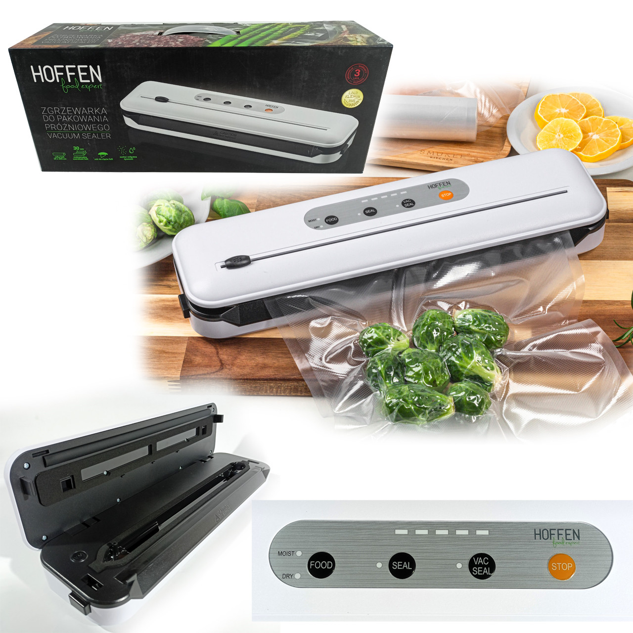 Вакуумний пакувальник, вакууматор Hoffen VS-2095 (110 Вт, Sous-Vide, Польща)