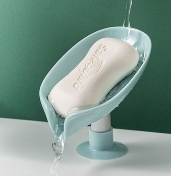 Мильниця для ванної, у формі пелюстки з зливом води, зелений (KG-5542)