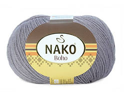 Nako BOHO (Нако БОХО) № 12535 сiрий (Шкарпеткова пряжа, нитки для в'язання)