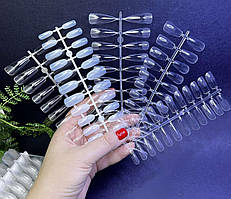 Тіпси гелеві для нарощування нігтів, різні форми, 5 пластин