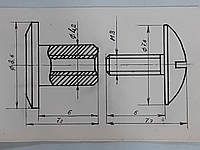 Метизи кріпильні сталеві (гвинт + гайка) 28.04.01 М3х6