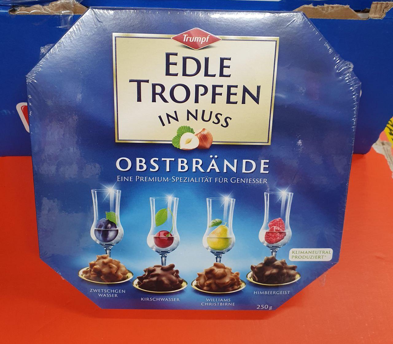 Цукерки з алкоголем Edle Tropfen in Nuss Obstbrände 250 г., фото 1