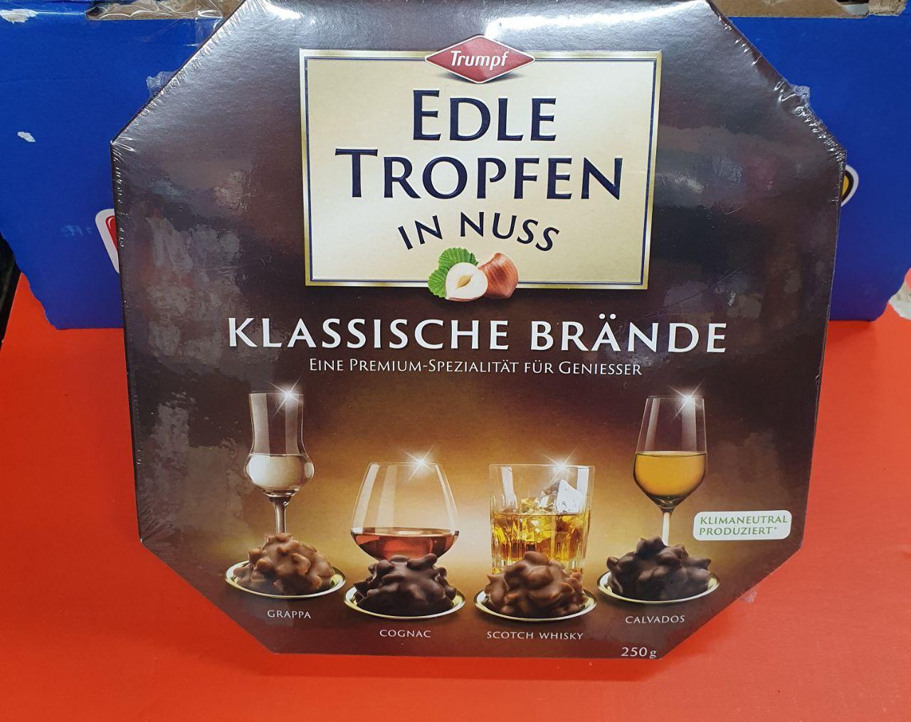 Цукерки з алкоголем Trumpf Edle Tropfen in Nuss Klassische Brande 250 г., фото 1