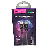 Кабель HOCO X14 Type-C / Lightning PD , Time Speed , 1,0 m., 20W, black