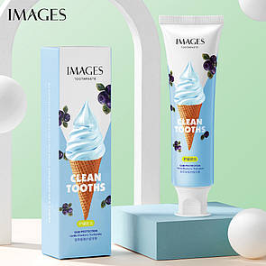 Уценка! Зубна паста з чорницею Images Gum Protection Vanilla Blueberry Toothpaste 100 g (м'ята коробка)