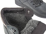 Шкіряні зимові чоловічі черевики чорні на хутрі взуття на широкий стовп Rosso Avangard Major Payne Cube, фото 7