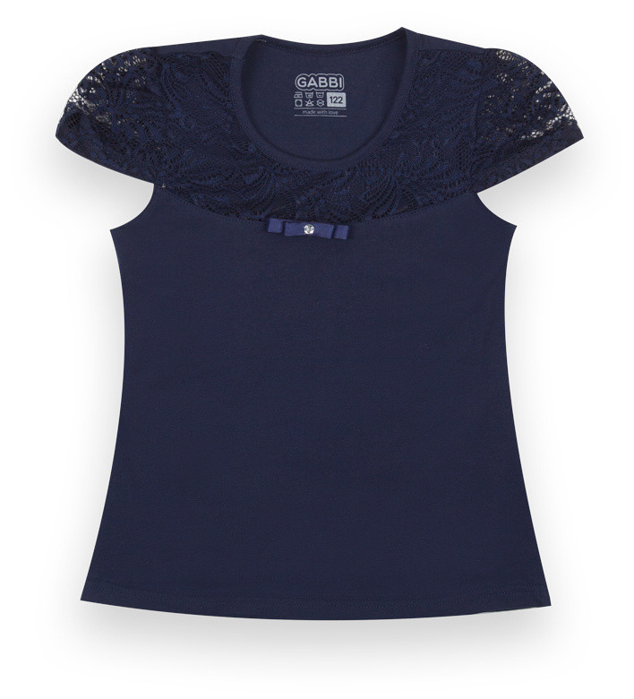 Блуза дитяча для дівчинки GABBI BLZ-21-1 Molo Темно-Синій на зріст 122 (12877)