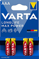 Батарейки щелочные ААА Varta LONGLIFE MAX POWER AAA LR03 бл4 4008496104734