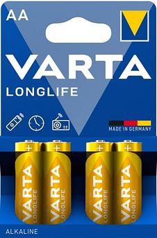 Батарейки лужні АА Varta LONGLIFE AA LR6 4008496525157