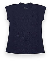 Блуза дитяча для дівчинки GABBI BLZ-21-2 Гіпюр Темно-Синій на зріст 146 (12878)