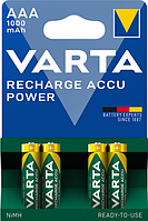 Аккумуляторы Varta Rechargeable Accu AAA 1000 mAh BLI4 Ni-MH R2U (4008496594375)