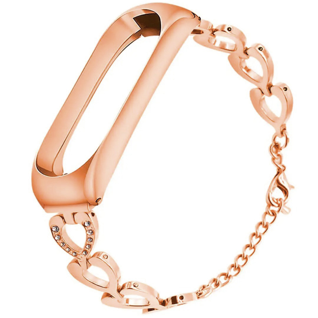 Ремінець Zinc Alloy Strap для Xiaomi Mi Band 3 / 4 / 5 / 6 Rose Gold