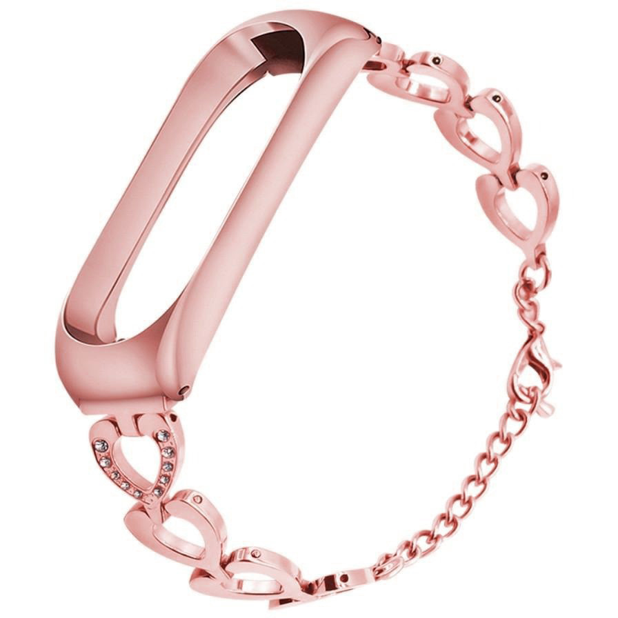 Ремінець Zinc Alloy Strap для Xiaomi Mi Band 3 / 4 / 5 / 6 Rose