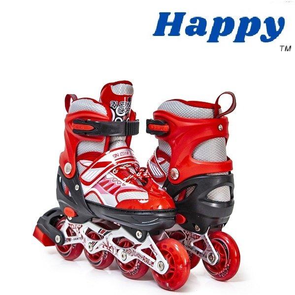 Роликові ковзани дитячі ролики Happy 2 Skate Inline Red Червоний (розмір 29-33)