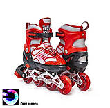 Роликові ковзани дитячі ролики Happy 2 Skate Inline Red Червоний (розмір 29-33), фото 3