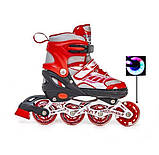 Роликові ковзани дитячі ролики Happy 2 Skate Inline Red Червоний (розмір 29-33), фото 4