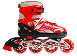 Роликові ковзани дитячі ролики Happy 2 Skate Inline Red Червоний (розмір 29-33), фото 5