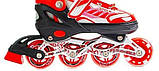Роликові ковзани дитячі ролики Happy 2 Skate Inline Red Червоний (розмір 29-33), фото 7