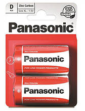 Батарейка panasonic D/R20 червоний 2 на блістері (288 шт./ясть)