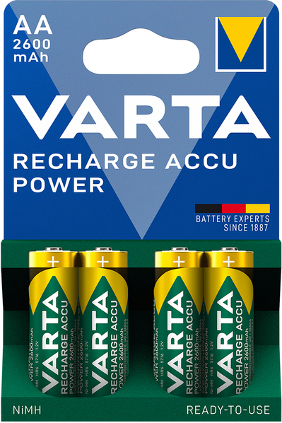 Акумулятор Varta Rechargeable Accu AA 2600 mAh BLI4 Ni-MH R2U 4008496745975