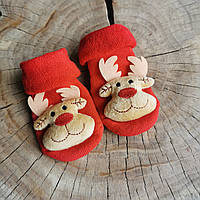 Дитячі новорічні носочки з ялинка и розмір 10-24 місяці
